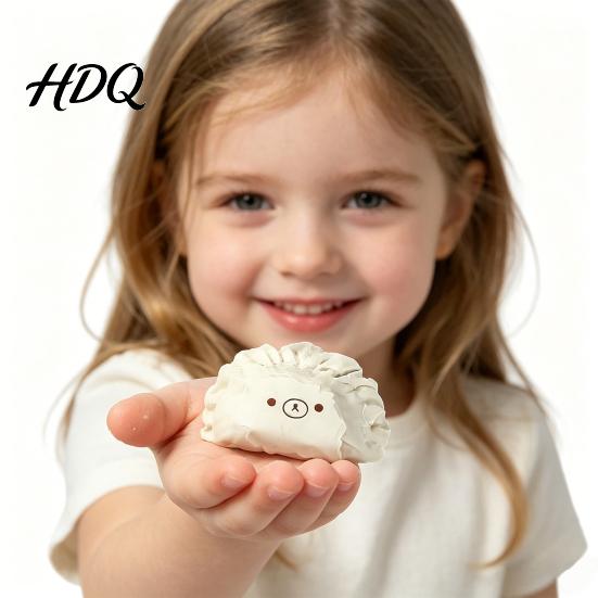 Squeeze Fidget Toy Cartoon Bear Dumpling Stress Ball Anxiety Relief Kneading Reliever Slow Rising Simulation Food Healing