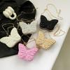 Small Handbag with Butterfly Clasp, Small Square Bag with Chain Strap for Cross-body Carrying, Red Envelope