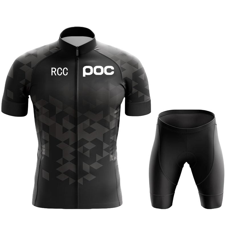 Rcc Poc Men's Cycling Jersey Set Summer Cycling Clothing Mtb Bike Clothing Uniform Maillot Ropa Ciclismo Cycling Suit 2024