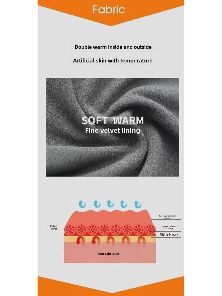 Men's Round Neck Long-Sleeve Velvet T-Shirt for Autumn & Winter Warmth