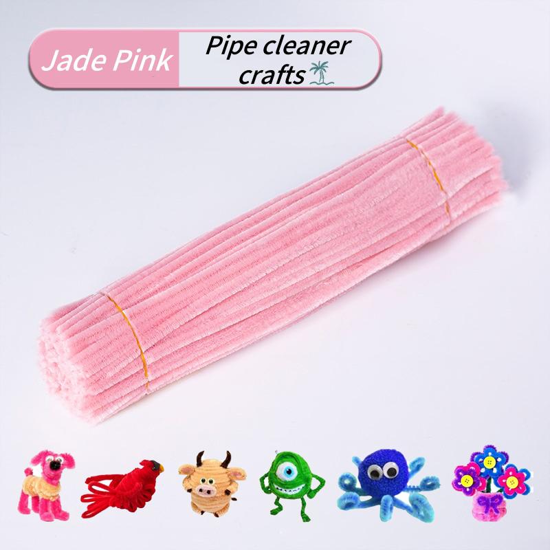 100 Pieces Pipe Cleaners Chenille Stem, Solid Color Pipe Cleaners Set for Pipe Cleaners DIY Arts Crafts Decorations