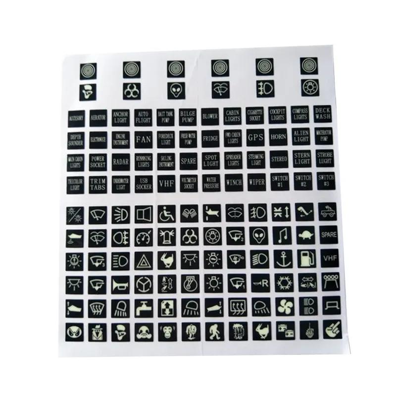 1pcs Luminous Car Stickers trument Panel Button Sticker PVC Truck Decoration Rocker Switch Label Circuit Decal For Boat Truck
