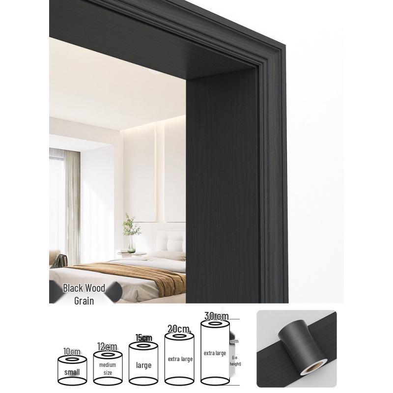 Self-Adhesive Wood Grain Door Renovation Sticker - Waterproof Decorative Cover-Up for Old Doors