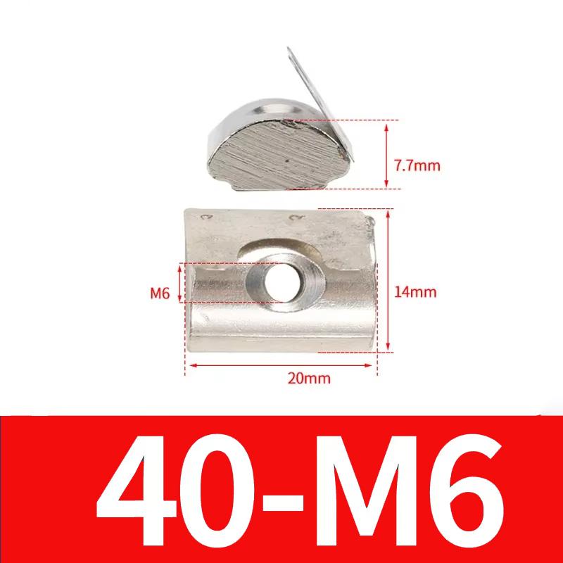 2pcs Shrapnel Nut Block Drop in Sheet Spring Nuts M4 M5 M6 M8 For European Standard 3030 4040 4545 Series Aluminum Profile