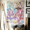 Pretty Cure Wall Tapestry Aesthetic Wall Hanging Printed Fabric Blanket Decorative Tapestries for Bedroom Living Room Home Decor