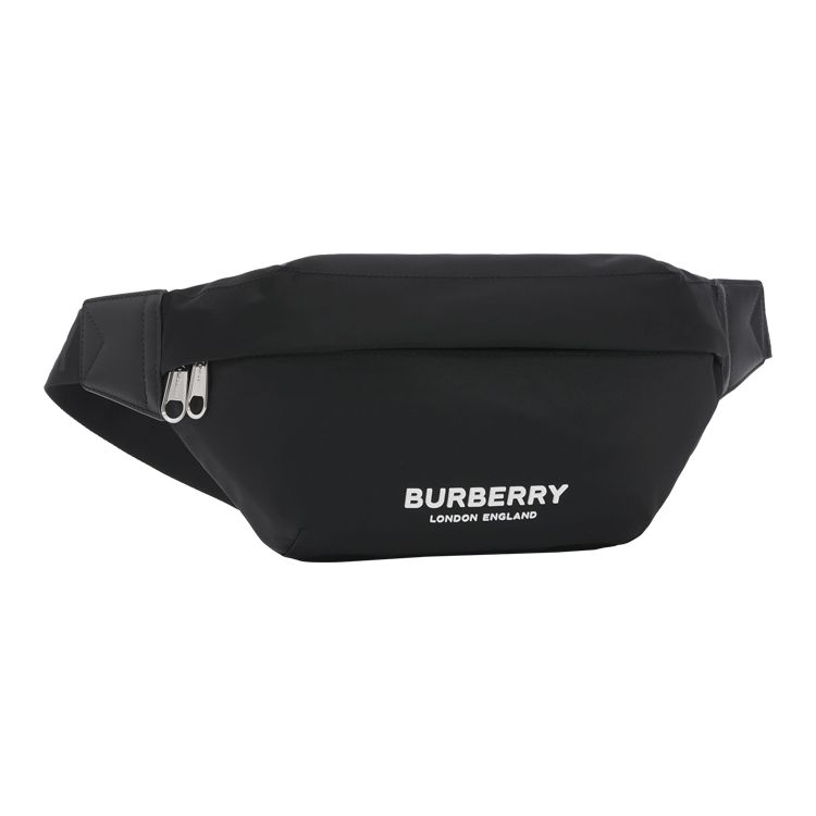 Burberry Logo Print Nylon Sonny Bum Bag Black Men Bags 8049095
