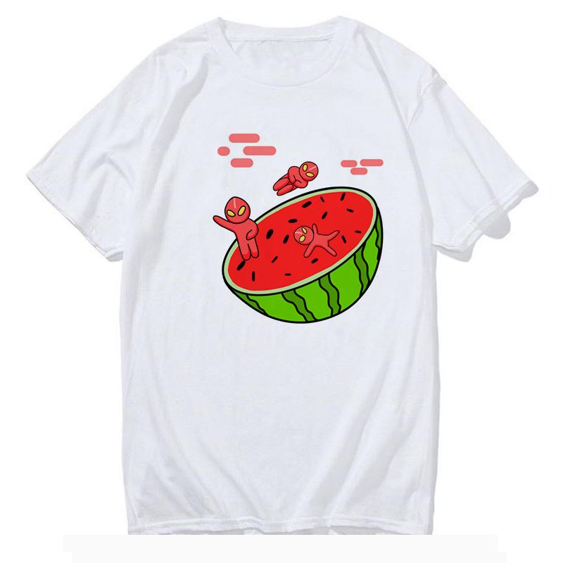 Acknowledgment Of A Specific Fruit Printed Unisex Short Sleeve Harajuku Tshirt Fruit Style Cute Tops Graphic