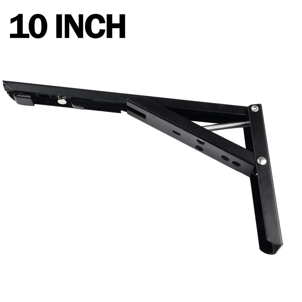 4/8/10/12 Inch Wall Mounted Triangle Folding Angle Bracket Work Bench Table Shelf Bracket Furniture Heavy Support Hardware