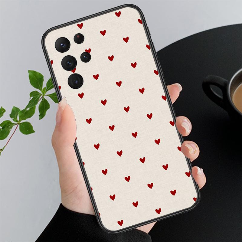 Phone Case For Samsung A17 A55 A16 A56 A35 A15 A53 A54 A33 A34 A25 A05S A52 A52S A07 A26 A06 Love Pink Heart
