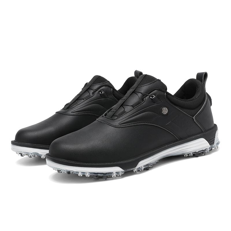 Professional Golf Shoes for Men Outdoor Leather Sneakers Big Size Black White Man Fashion Soft Golf Walking Shoes