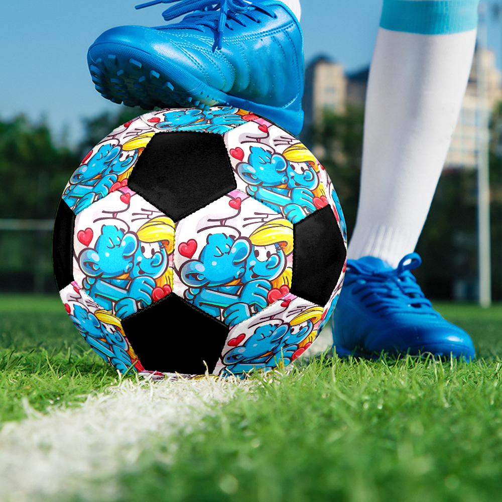 The Smurfs Theme Size 5 Soccer Ball, Suitable for Both Indoor and Outdoor Matches, a Gift Suitable for Everyone.