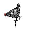 Outdoor Garden Decoration Backyard Lawn Pile Metal Hen Yard Decoration Gift