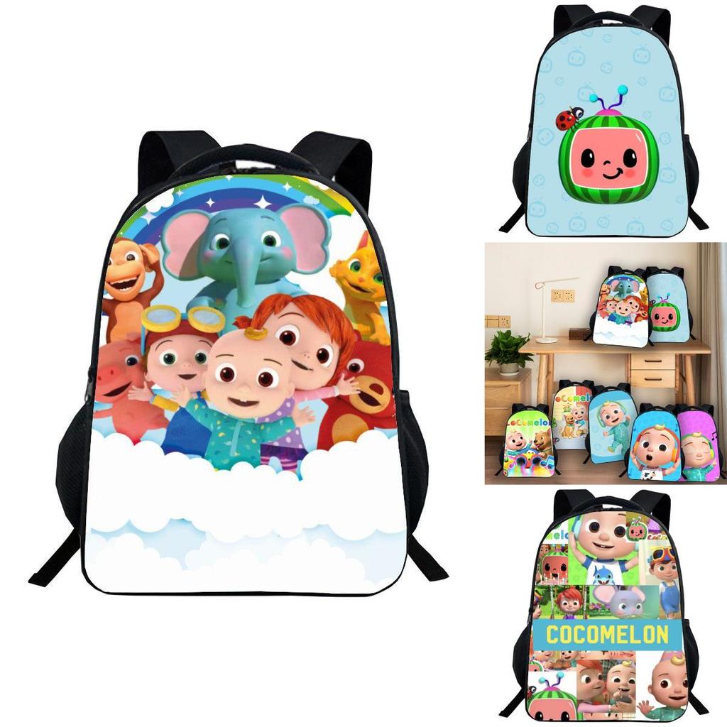 Cocomelon Backpack Children School Bags Durable Cartoon Lankybox Schoolbag For Kids