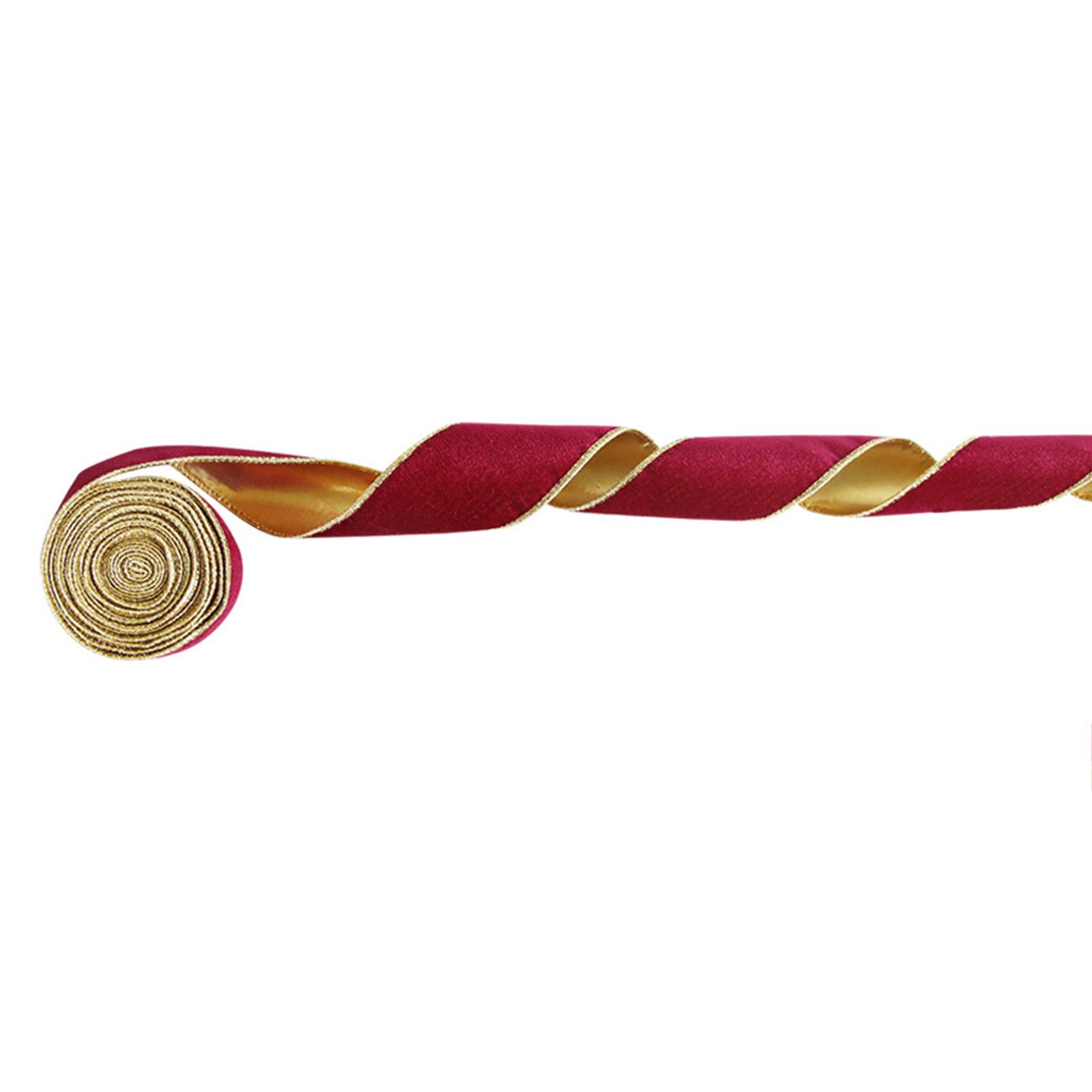 Ribbon Wrapping Ribbon Craft Ribbon Christmas Decoration for Home Gift Decor 1 бордовый