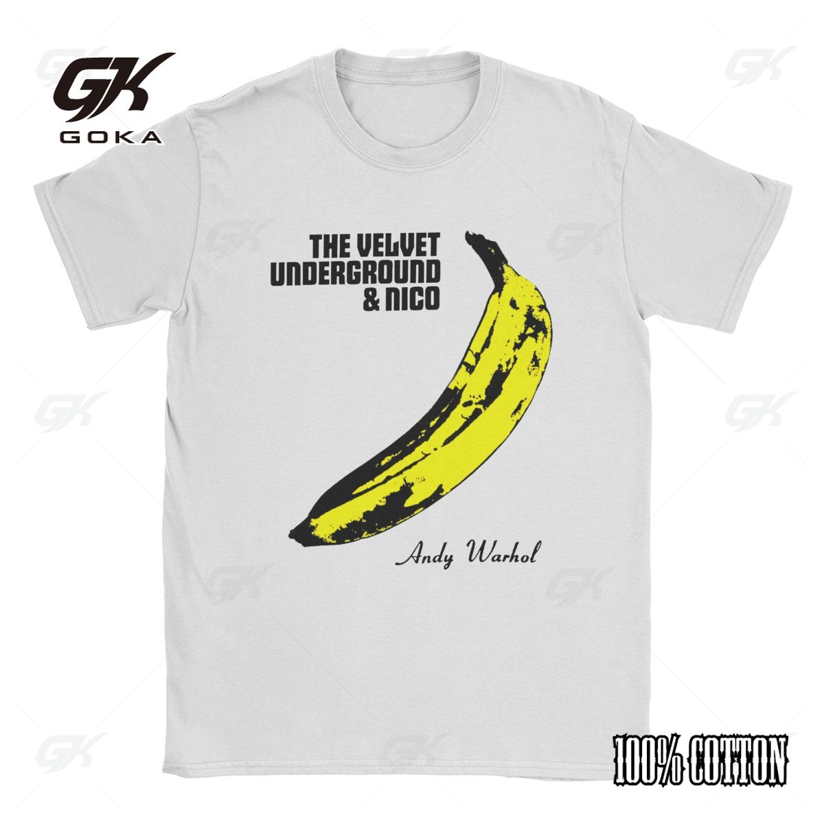 Футболки The Velvet Underground Повседневная уличная одежда Хлопок Короткий рукав Харадзюку Мужские Женские Винтажные Универсальные Забавные Унисекс Топы S