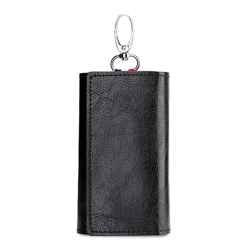 

Держатель для ключей и карт из ПУ с двумя функциями и цепочкой для ношения на талии чёрный