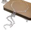 Elegant Rhinestone Tassel Necklace - Exquisite Light Luxury Fashion