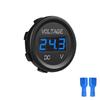 DC 5-48V Car Motorcycle Voltmeter Mini Digital Waterproof LED Panel Tester Display Round Volt Meter Gauge