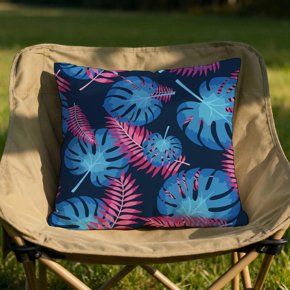 Tropical Palm Leaves Cushion Cover Soft Reversible Durable Pillow Cover MultiScene Use for Home Car Daily Comfort