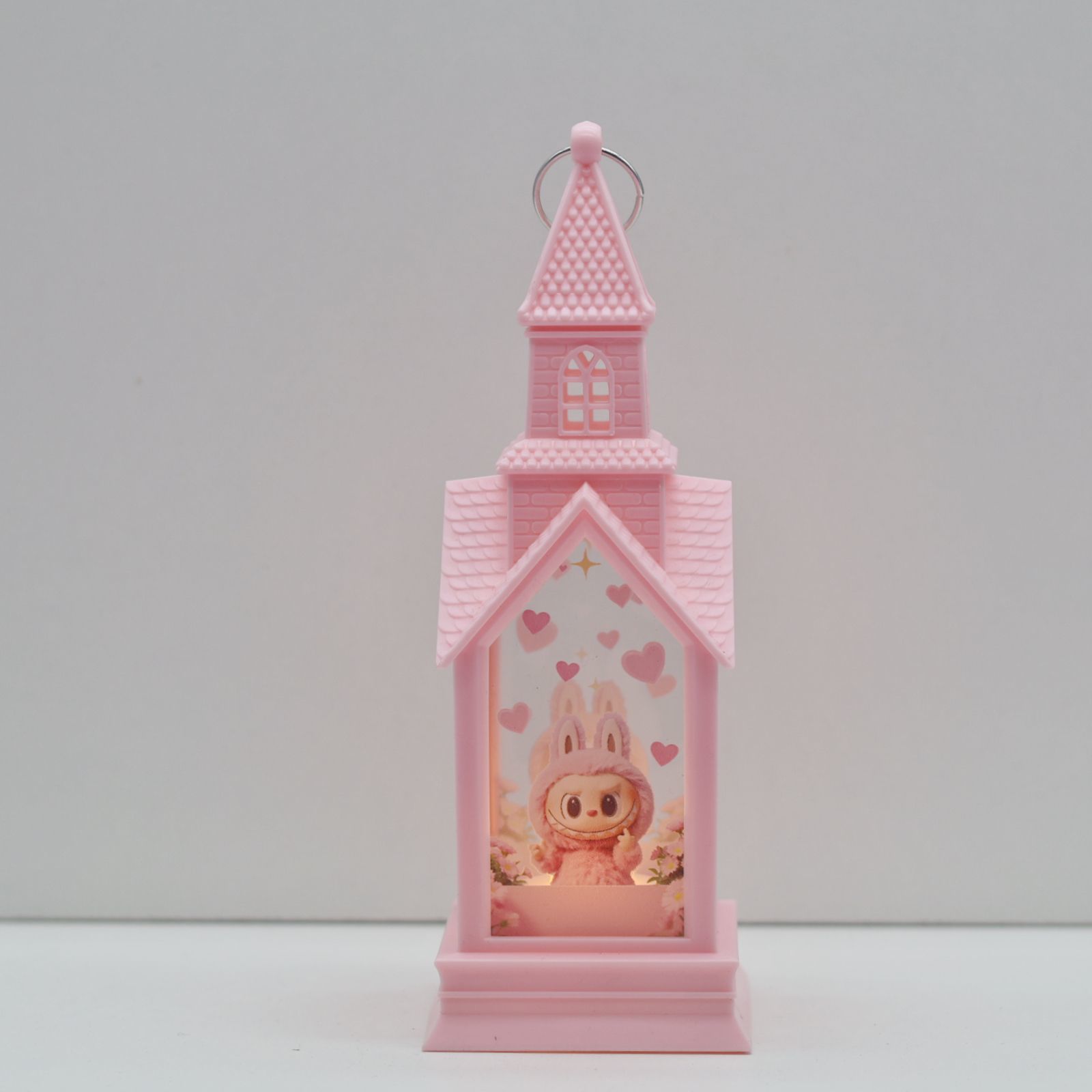 

Ночник Лабубу с вырезами, Прикроватный светильник для спальни, Украшение, Подарок на день рождения Mokoko night light [pink]