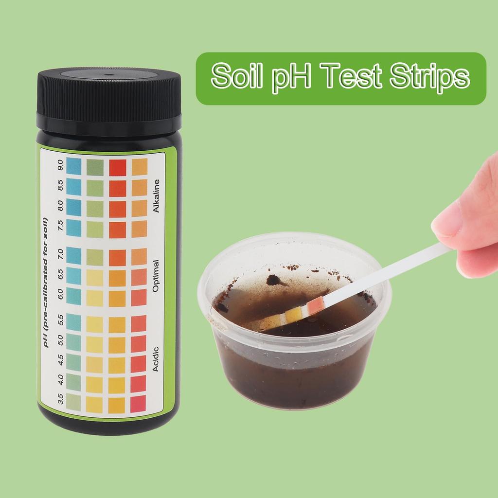 Smgda Soil pH Test 100 Compatible with Litmus for Indoor and Outdoor Soil pH Measurement Kit Papers, Sheets, 3.5-9 Papers, Use,