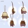 Morisaka Global Petamon Owl Plush Toy 5.5x2.5x6.5cm Animal Strap Charm Cute for Bags and Backpacks