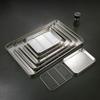 Stainless Steel Baking Tray With Removable Cooling Rack Set Non-stick BBQ Pan Tray Plate Oven Brownie Rack Cooking Roasting Dish