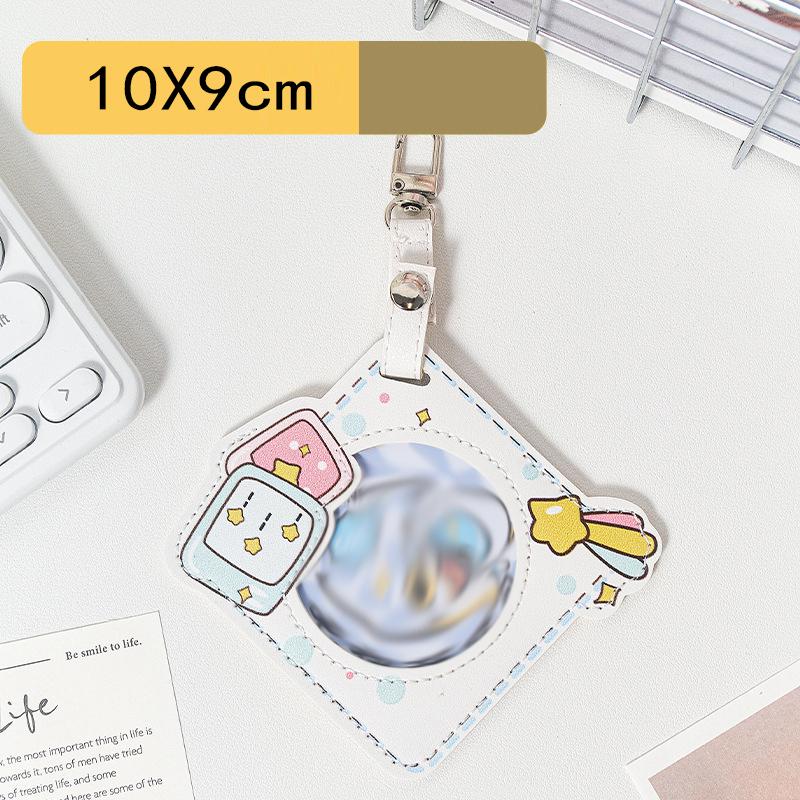 Round Badge Protective Case with Transparent Window Waterproof Hangable Portable Display Bag for Fan Supplies Gift Multi-color