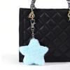 Cute Plush Five-pointed Star Charm Keychain Soft Stuffed Ornament Keyring Lovely Pendants for Purse Bag Backpack Handbag