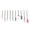 10 Pcs Nails Drill Bit Set Portable Remove Polishing Nail Glue Ceramic Nail Drill Bits for Women