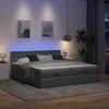 VidaXL Ottoman Bed Frame with Mattress Dark Grey 200x200cm Fabric 3312893