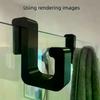 2pcs 3D Heavy-duty Shower Hook,suitable For 8mm Glass Doors - No Drilling Required,plastic Hook - Bathroom Storage Towel,towel