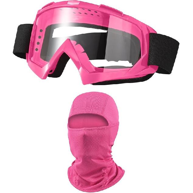 Dirt Bike Goggles ATV Off-Road Riding Motorcycle Motocross Glasses With Sun UV Protection Balaclava Full Face Cover