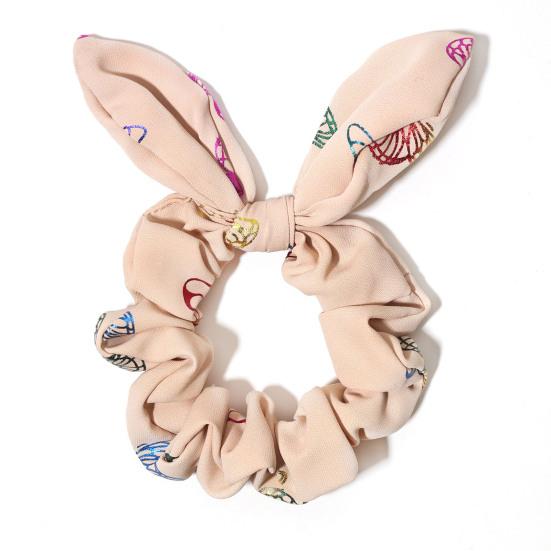 

Hair Band Butterfly Pattern 3D Bunny Ears High Elasticity Hair Rope Bun Ponytail Holder Girls Hair Accessories бежевий