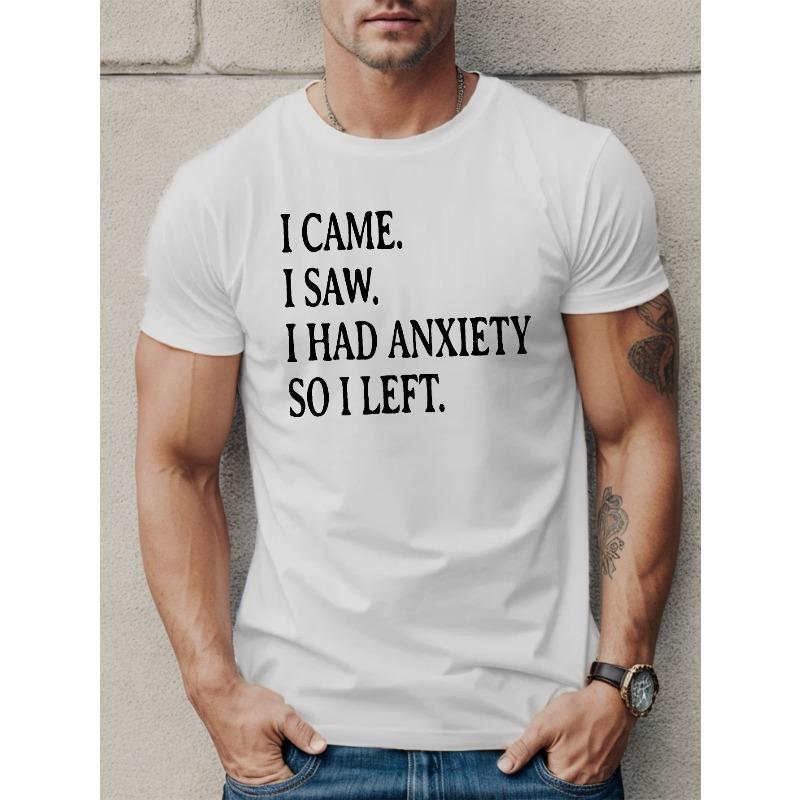 Мужская летняя футболка с коротким рукавом с надписью  У МЕНЯ БЫЛА ТРЕВОГА , Круглый вырез, Свободный крой, Оверсайз S белый