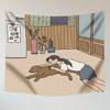Cute Cat Girl Hanging Cloth Office Living Room Tapestry Home Wall Decoration Tapestry