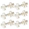 3/6Pieces Clover Waist Tighten Pin for Pants Jeans Metal Waist Cinching Button Clasp Waist Brooch Clip Waist Fitness Pin
