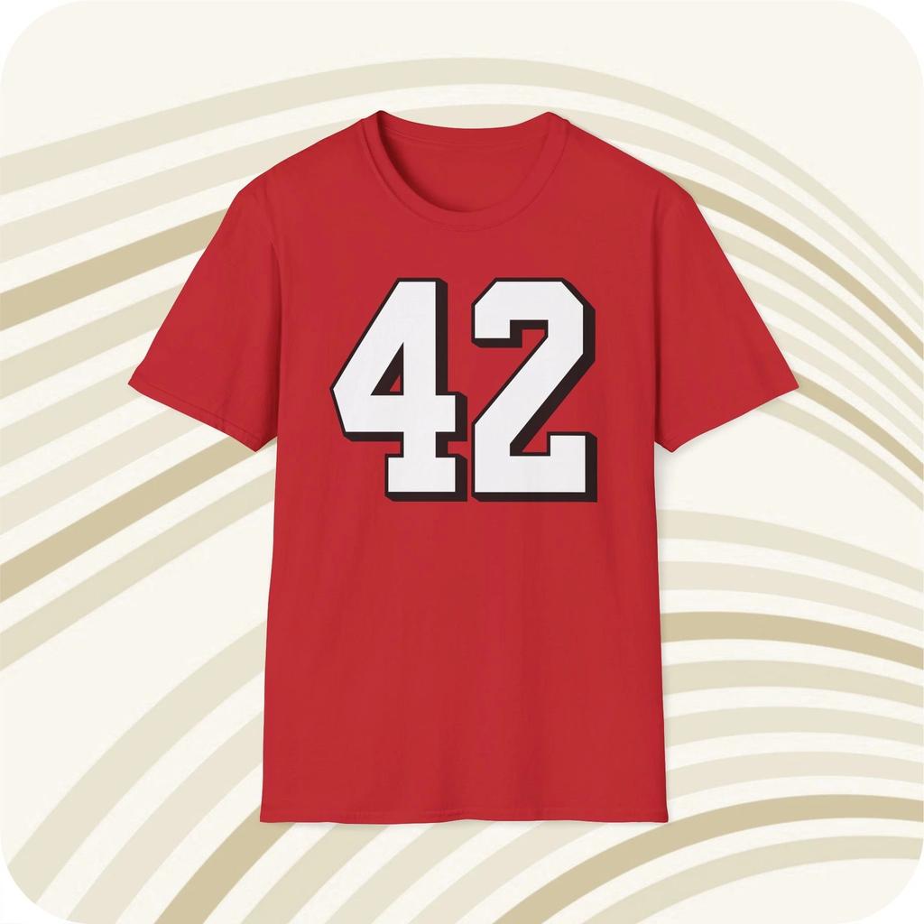 Ronnie Lott #42 San Francisco 49'ers NFL T-Shirt - Vorder- & Rückseite bedruckt