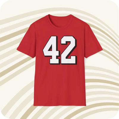 Ronnie Lott #42 San Francisco 49'ers NFL Jersey T-shirt - Voor- en Achterkant Print