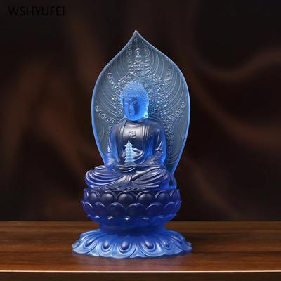 1 ADET reçine lotus tabanı eczacı Buda heykeli ev oturma odası Buda salonu feng shui süsleri sunuyor