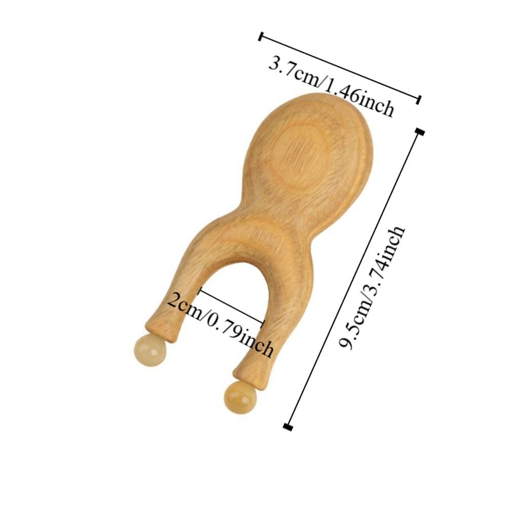 Fascia Lifting Meridian Massager Comb Wooden Handle Face Manual Massager  Nose Bridge Lifting