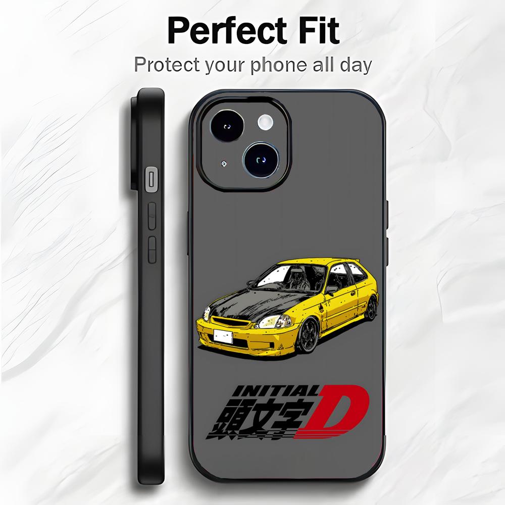 Racing Classic Japanese Anime I-Initial D Phone Case Phone Case Soft Packaging Lightweight For iPhone17 16 15 14 13ProMax