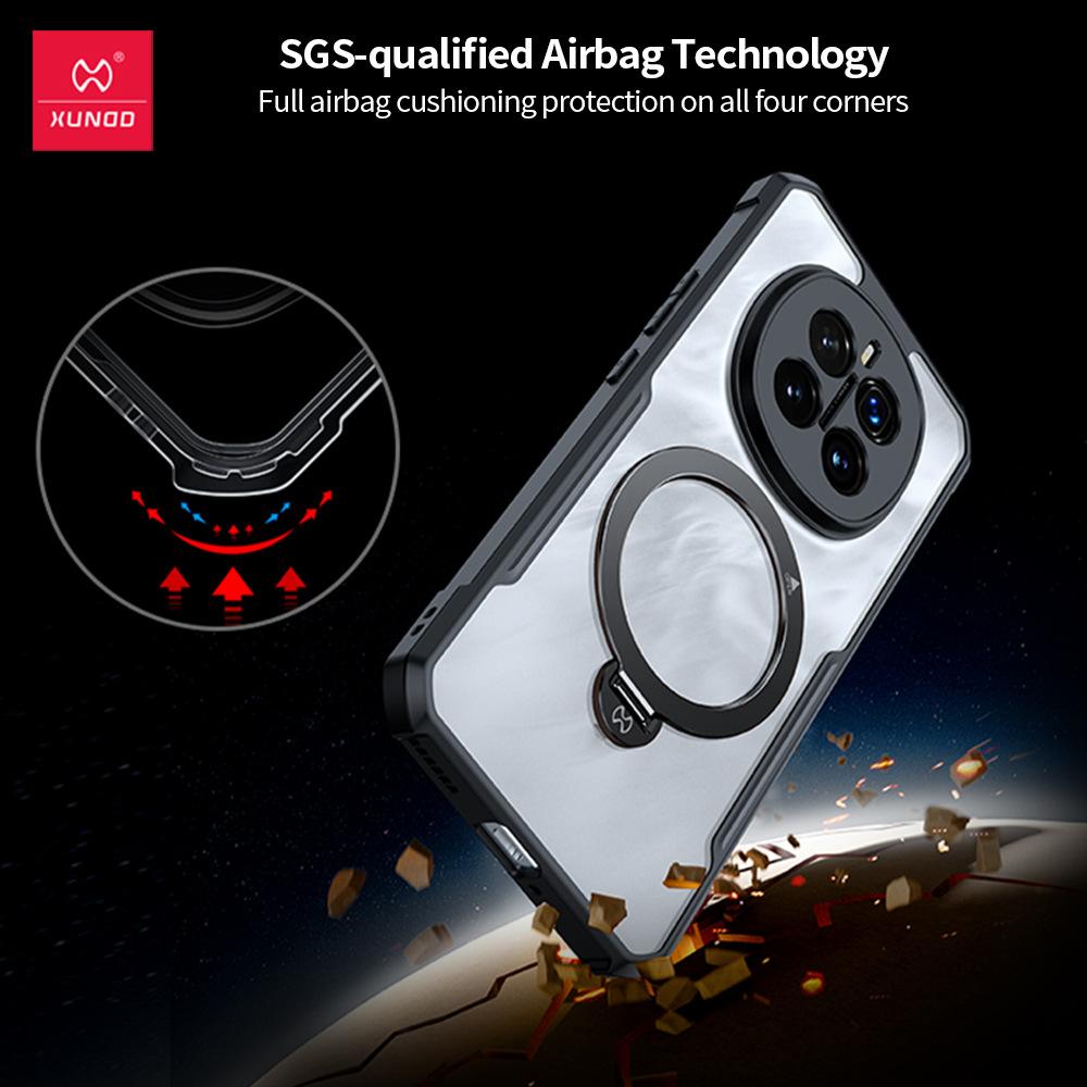 XUNDD For Honor Magic7 Magic 7 Pro Case Luxury Casing Airbag Shockproof Bumper Protective Phone Cover With Rotatable Magnetic Holder