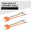 2PCS 9003 HB2 H4 Pigtail Socket Wiring Harness, Ceramic Headlight Plug, 16AWG H4 Headlight Connector Wring, Headlight Fog Light Retrofit Car
