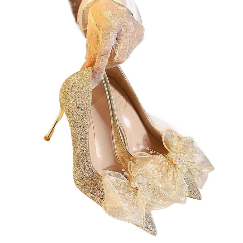 2025 New Bridal Wedding Shoes Women's High Heels Wedding Shoes Don't Worry Feet Wedding Shoes Women's Pump