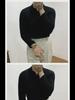 Eleganter koreanischer schmal gestrickter Polopullover - Britischer Retro-Stil für Herren