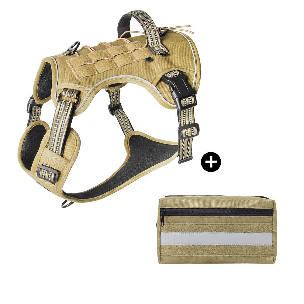 Dog Chest Back Outdoor Medium and Large Dog Multifunctional Tactical Vest Training Explosion-proof Big Dog Leash Dog Chest Back