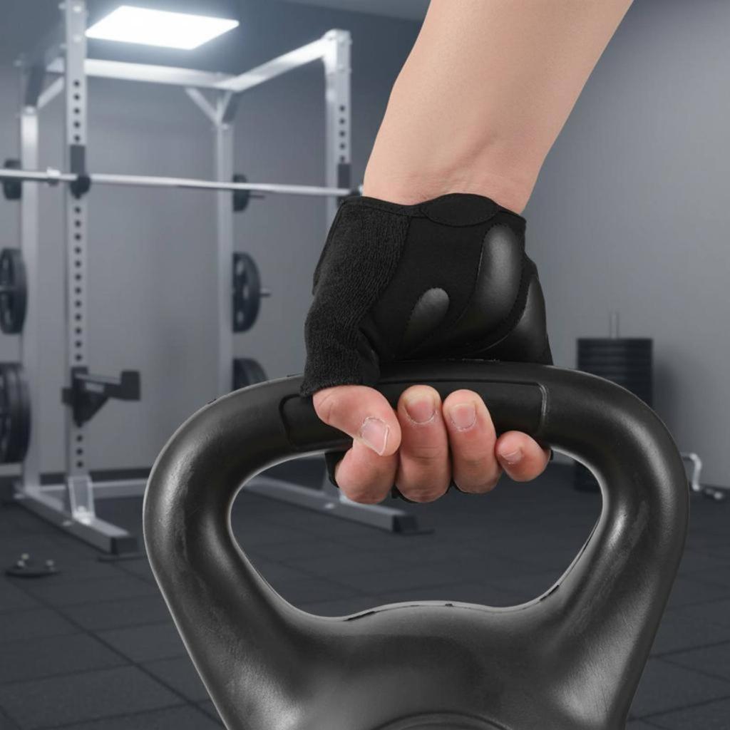 Padded Weightlifting Gloves Wear Resistant Half Finger Gym Gloves Fitness Gear Breathable Easy To Remove for Weightlifters