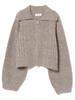 Knit Color D Zip KT PINK ONE SIZE [Beams Heart] L/S o/BIG Women's