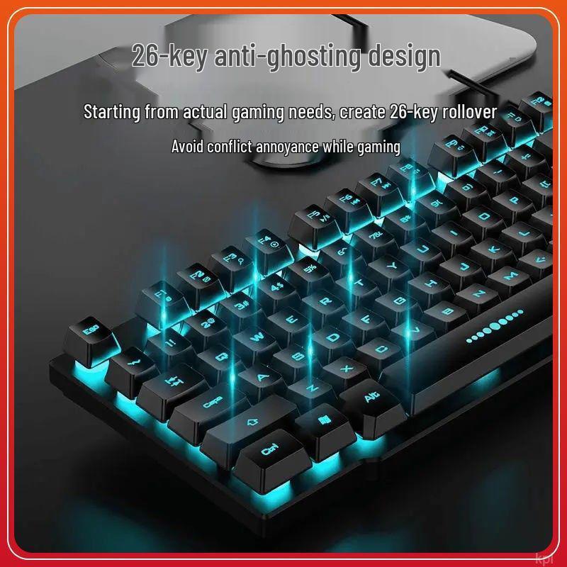 Universal Wired Mechanical Keyboard & Mouse Set for Office, Gaming, and Laptop Use